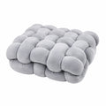 Geflochtenes Zierkissen 40 x 40 cm aus Polyester Grau weich