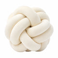 Knoten-Kissen 30 cm Creme weicher Stoff dekorativ