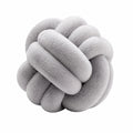 Knotenkissen 30 cm grauer Plüsch für Sofa und Wohnraum