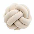 Knotenkissen 30 cm Creme mit weichem Textilbezug als Dekokissen