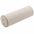 Nackenrolle 18 x 50 cm Textil Beige zylindrisch dekorativ