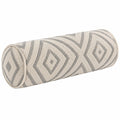 Nackenrolle 15 x 45 cm Textil Beige Grau geometrisch dekorativ