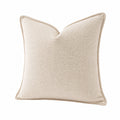 Dekokissen 45 x 45 cm Beige mit Strukturstoff und Keder