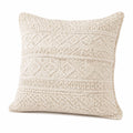 Dekokissen 45 cm Baumwolle Creme mit Strukturmuster