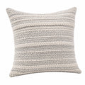 Dekokissen 45 cm Textil Grau Creme - quadratisch mit Strukturmuster
